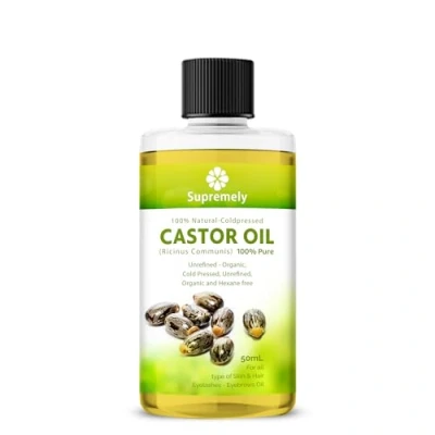 Image of Castor Oil for Hair Growth Eyelashes (50 ml),100% Pure Natural Cold Pressed Eyelashes,Hair Growth,Beard,Body,Face,Skin Care,Nail