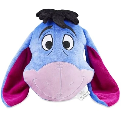 Image of Disney Stitch 3D Plush Pillow Cushion for Sofa or Bed, Cute Kids Cuddle Soft Plushie Bedroom Accessories, Gifts (Blue Eeyore, L39 x W30)