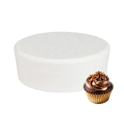 Image of Culpitt 12&quot; x 4&quot; Round Cake Dummy, Bevelled Edge Form, Practice Decorating or Use for Creating Long Lasting Displays, Smooth Polystyrene