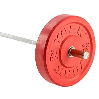 Image of York Solid Rubber Bumper Olympic Coloured Weight Plates