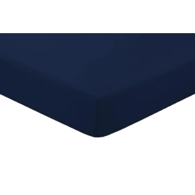 Image of Amigozone Extra Deep 16&quot;(40cm) Non Iron Percale Pollycotton Fitted Sheets (Double, Navy)