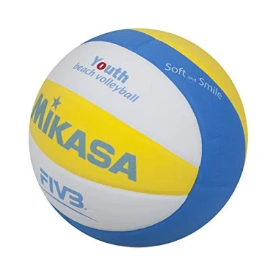 Image of MIKASA Ball Sbv Youth Beach Volleyball, Blue/White/Yellow, 5, 1629