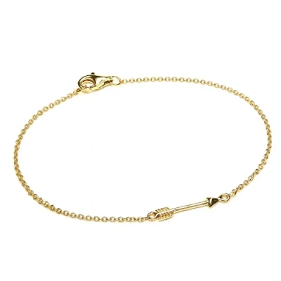 Image of jewellerybox Fine Light Yellow Gold Dipped Sterling Silver 7 Inch Arrow Bracelet