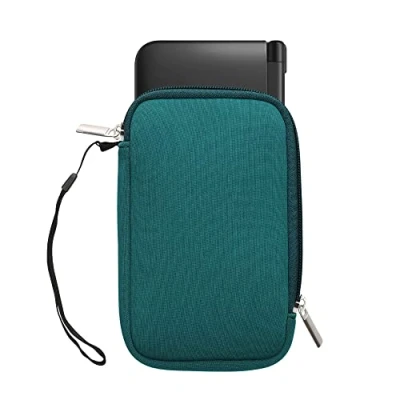 Image of kwmobile Carrying Case Compatible with Nintendo 3DS XL Neoprene Console Pouch Zipper Petrol