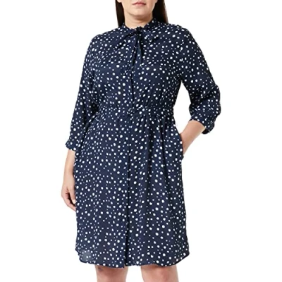 Image of Seidensticker Women&#039;s Blouse Dress Midi Viscose, Blue, 10