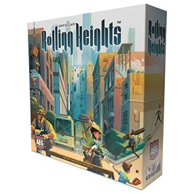 Image of Rolling Heights Alderac Entertainment Group, Construction City Building Board Game Set in The 1920&#039;s, Roll Your Meeples Build City, Ages 14+, 2 4 Players, 60+ Minutes, Blue