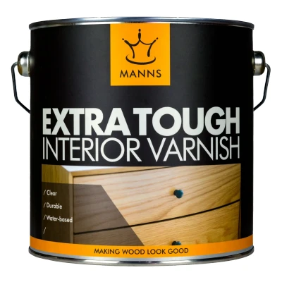 Image of Manns Extra Tough Interior Varnish 1L Satin A Highly Durable, Non Yellowing, Clear Polyurethane