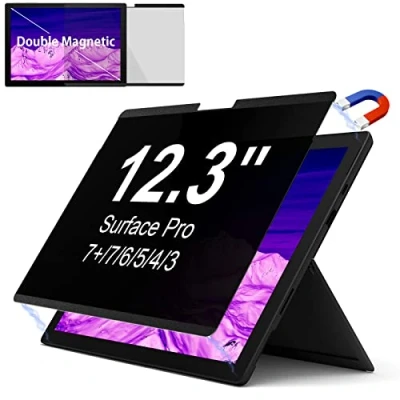 Image of IPROKKO Privacy Screen for Surface Pro 7Plus/7/6/5/4/(12.3 inch), Magnetic Removable Microsoft Filter, Laptop Anti Glare Blue Light Protector