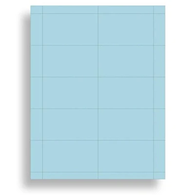 Image of Colored Business Cards 25 Sheets / 250 Inkjet &amp; Laser 10 per sheet (Plain Blue)