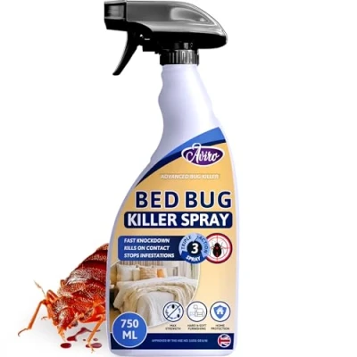 Image of Aviro Bed Bug Spray Fast Acting Strong Killer for Immediate Control &amp; Ongoing Prevention. Triple Action Professional Grade Treatment Use On Hard Soft Furnishings. 750ml