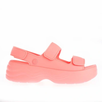 Image of Crocs Womenss Skyline Sandals in Pink Rubber Size UK 6 7