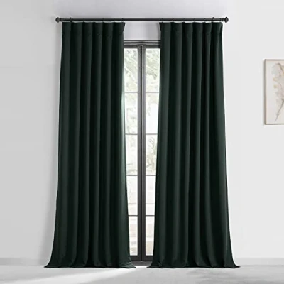 Image of HPD Half Price Drapes Room Darkening Curtains 84 Inches Long for Bedroom &amp; Living (1 Panel), 50 X 84, Dark Mallard