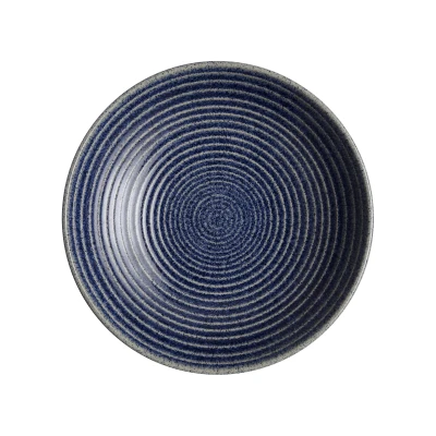 Image of Denby Studio Blue Cobalt Medium Ridged Bowl