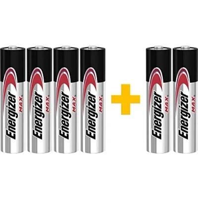 Image of Energizer Max AAA Battery (4+2) (Pack of 6) E303328200