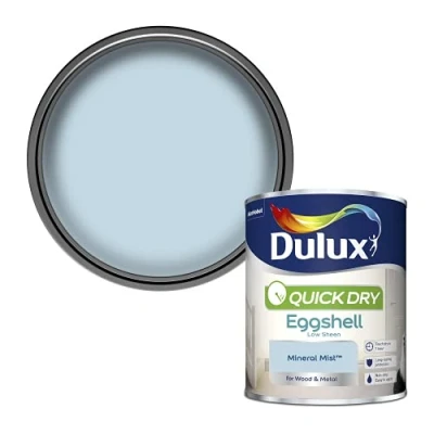 Image of Dulux 5358161 Quick Dry Eggshell Paint, Mineral Mist, 750 ml