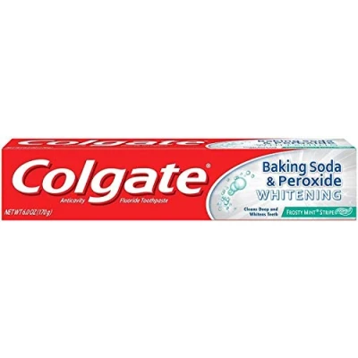 Image of Colgate Baking Soda &amp; Peroxide Whitening Toothpaste Frosty Mint Stripe