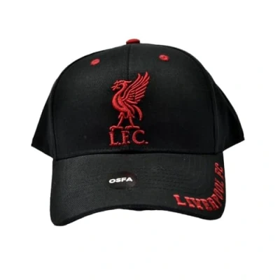 Image of Liverpool Baseball Cap Mass Frost Black Red Snapback