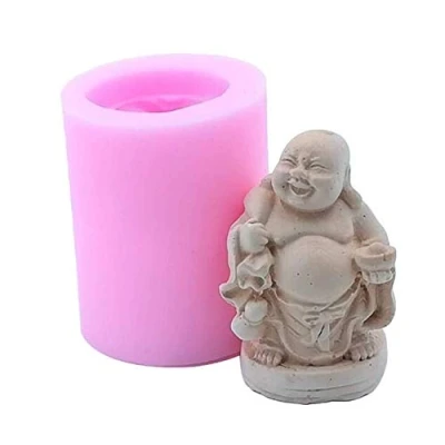 Image of Chinese Maitreya Buddha Bodhisattva Silicone Candle Mold Avalokitesvara Mould, Chocolate Fondant Soap Baking Mold,Cake Topper Decorating Mould Tool,Polymer Aromatherapy Craft Clay