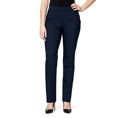 Image of Gloria Vanderbilt Women&#039;s Haven Straight Trouser Pant, Midnight Affair