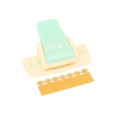 Image of Craftelier Pressure Lever Punch for Making Decorative Shell Shaped Edges on Paper and Card, Die Cut, Perfect Scrapbooking Crafts