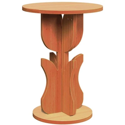 Image of Side Table Wax brown Solid pine wood Vidaxl