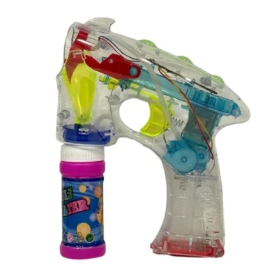 Image of SDMAX Automatic Bubble Ray Gun, Fun Light Up Flashing LED, Machine Kids, Blower Outdoor Garden Toy, Easy To Use, For Kids