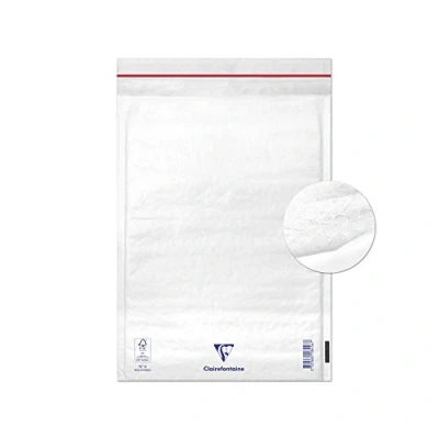 Image of Clairefontaine 7346C Pack of 10 White Padded Bubble Film Pouches 220x330 mm 90g/m²