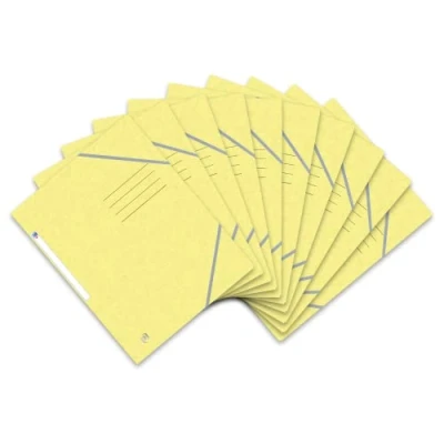 Image of Oxford Top Fil+ 400116328 Folder with Elasticated Corners DIN A4 Pack of 10 Pastell Gelb