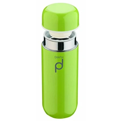 Image of Grunwerg HCF 200G Vacuum Insulated Drinkpod Capsule Flask, Stainless Steel, Green, 200ml