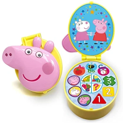 Image of Peppa Pig PP17 Peppa&#039;s Flip Up Learning Pad For Kids Interactive and Child Development,Colours Numbers Recognition,Coordination Communication Features Fun Activities, 18 Months+