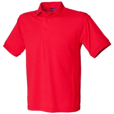 Image of Henbury Mens Short Sleeved 65/35 Pique Polo Shirt (L) (Red)