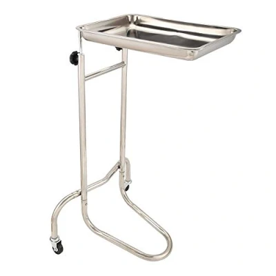 Image of Konmee Mobile Instrument Stand Mayo Tray Medical Doctor Tattoo Spa Salon Equipment Procedure Trays with Stainless Steel