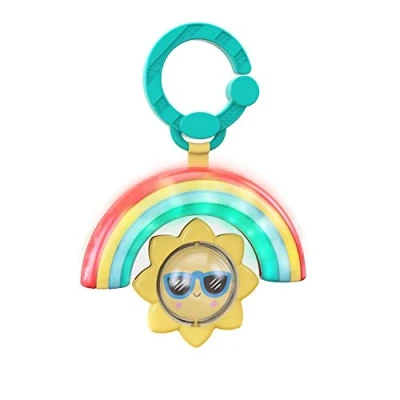 Image of Bright Starts Sun Shaker Shake &amp; Glow Baby Activity Toy Musical Light Up Infant Toy, Take Along for Ages 3 Months+
