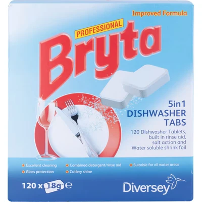 Image of Bryta 5 in 1 Dishwasher Tablets, Pack of 120