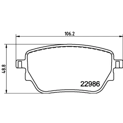 Image of 0004204502, 0004205703, 0004207500, 0004207700, 0004209905 Brake pad set MINTEX MDB4109 MERCEDES BENZ: A Class, CLA Coupe, GLB