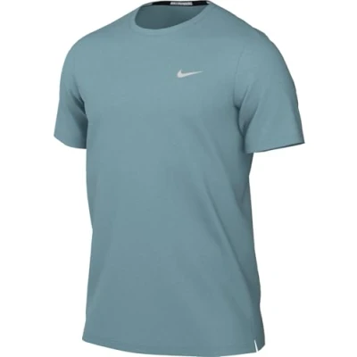 Image of Nike Performance Miler Sports Tshirt, Men&#039;s, Size: Large, Denim turq/(reflective silv)