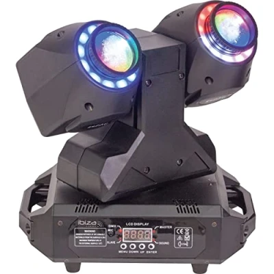 Image of MHBEAM60 FX Ibiza DUAL 30W BEAM MOVING HEAD WITH ANIMATION WASH RING EFFECT, DMX