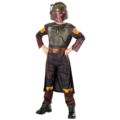 Image of Rubie&#039;s 3013535 6 Boba Fett Kids Fancy Dress, Boys, Multicolour, 5 Years