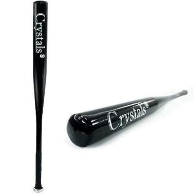 Image of Crystals Metal Baseball Bat, Aluminium, Select from 4 Colours, 34 Inch (Black)