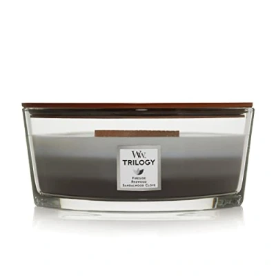 Image of WoodWick Scented Candle Ellipse Trilogy Warm Woods 9 cm / 19