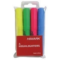 Image of Hi Glo Highlighters Assorted (Pack of 4) 7910WT4
