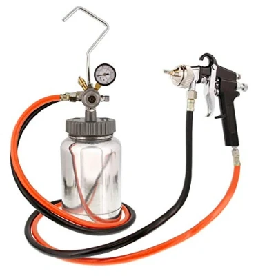 Image of YUNSHINE 2L Pressure Tank Paint Spray Gun with 2.0 Mm Nozzle 0.5 Gal. Pot &amp; Hoses