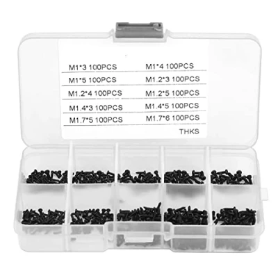 Image of Oubit Small Screw 1000pcs Screws Head Self‑tapping Bolts Assortment Kit M1 M1.2 M1.4 M1.7