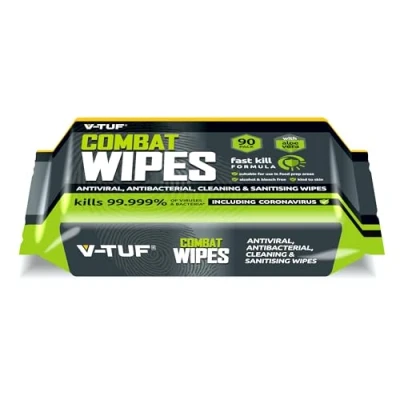 Image of Anti Bac Cleaning Wipes Multipurpose Disposable Antibacterial Hand &amp; Surface Wet Aloe Vera Scented Commercial Heavy Duty Kitchen DIY Medical Car Viral Sanitising (90 Wipes) Avern