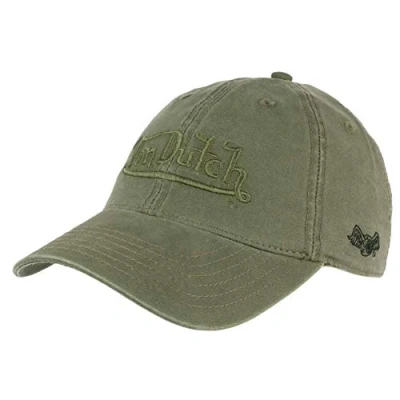 Image of Von Dutch Green Trendy Cotton Vintage Baseball Cap Forest Men, Green, One size
