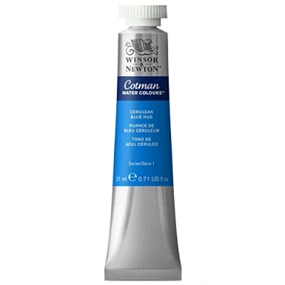 Image of Winsor &amp; Newton Cotman 21ml Water Colour Tube Cerulean Blue Hue