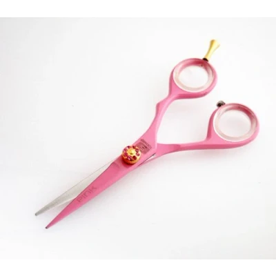 Image of Beautiful Hairdressing Scissors for Hairdressers or Barbers 5&quot; (13cm) in Pink