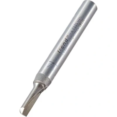 Image of Trend CraftPro One Flute Straight Router Cutter Bit, 1/4 Inch Shank, 4mm Cut Diameter &amp; 11.1mm Length, Tungsten Carbide Tipped, C035X1/4TC