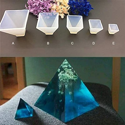 Image of Brussels08 1 Pc Pyramid Shape Silicone Mold Jewelry Making DIY Epoxy Resin Casting Craft Mould Cone Molds 20mm