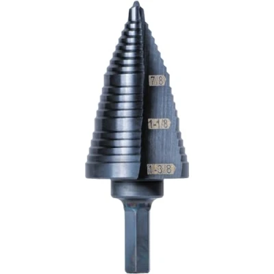 Image of Step Drill Bit #15 Double Fluted 7/8 To 1 3/8 Inch KLEIN TOOLS KTSB15,Black